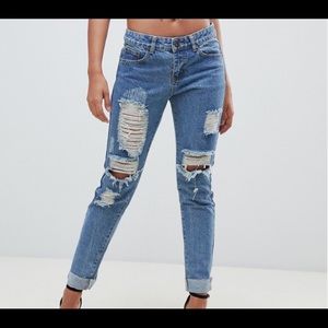 Liquor n Poker Distressed BF Jeans